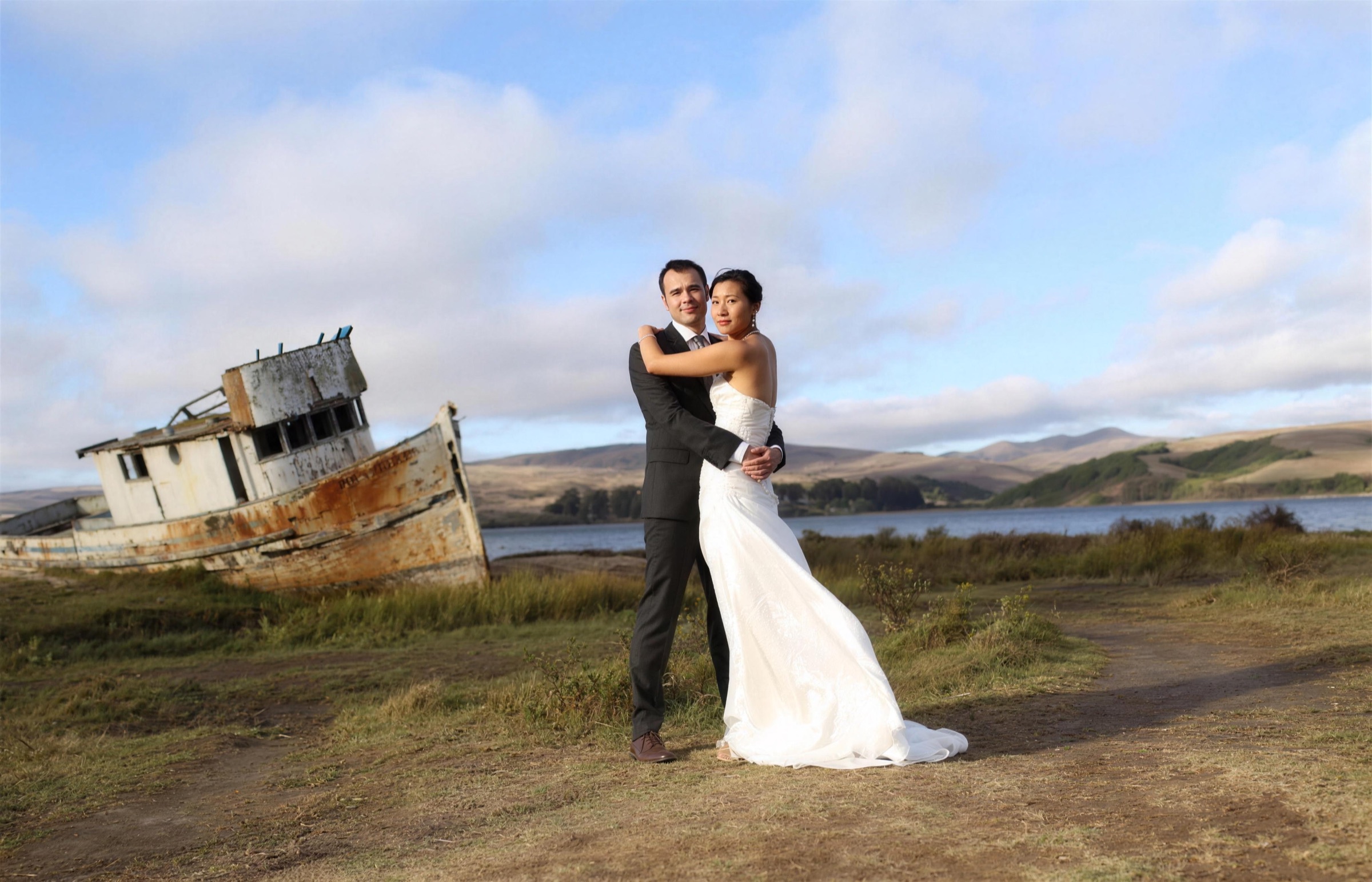 Bride and groom on-location at Point Reyes, styled by Stellar Style